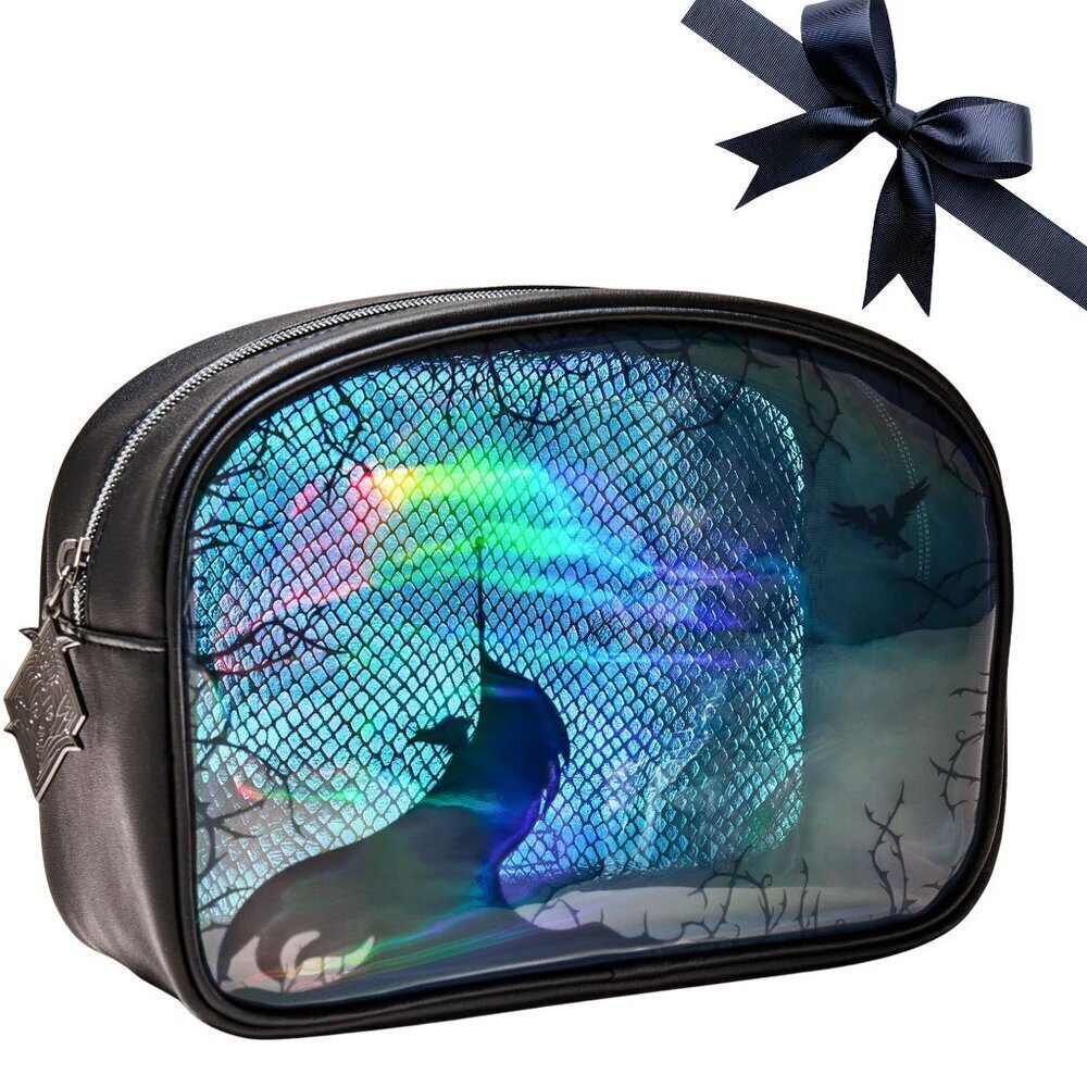 🦇✨ NWT Bath & Body Works – Maleficent Cosmetic Bag for Wicked Essentials 🖤